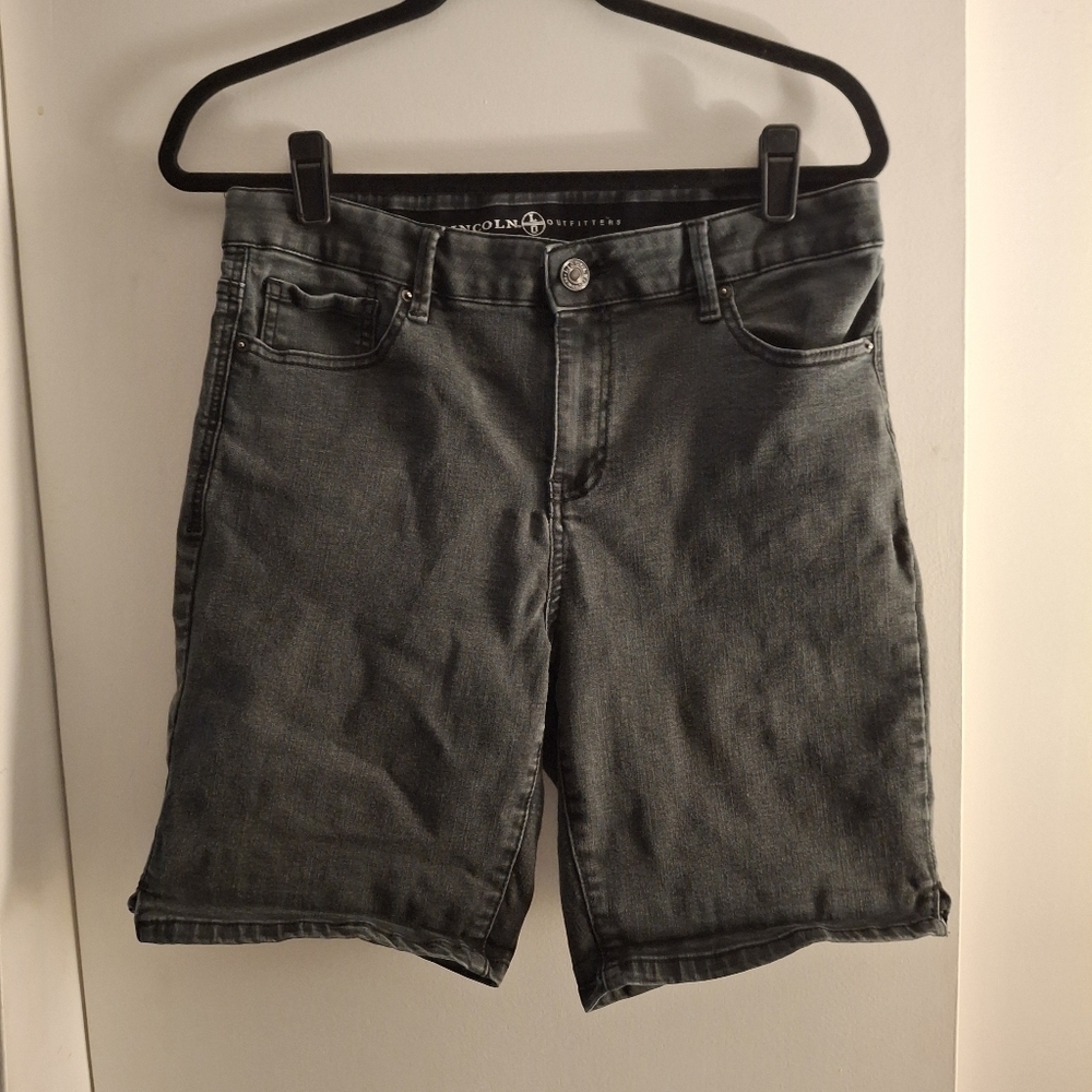 Lincoln Outfitters Women's Black Denim Bermuda Shorts